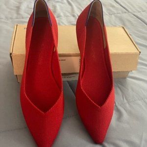 Rothy's - Bright Red - The Point Flat size 10